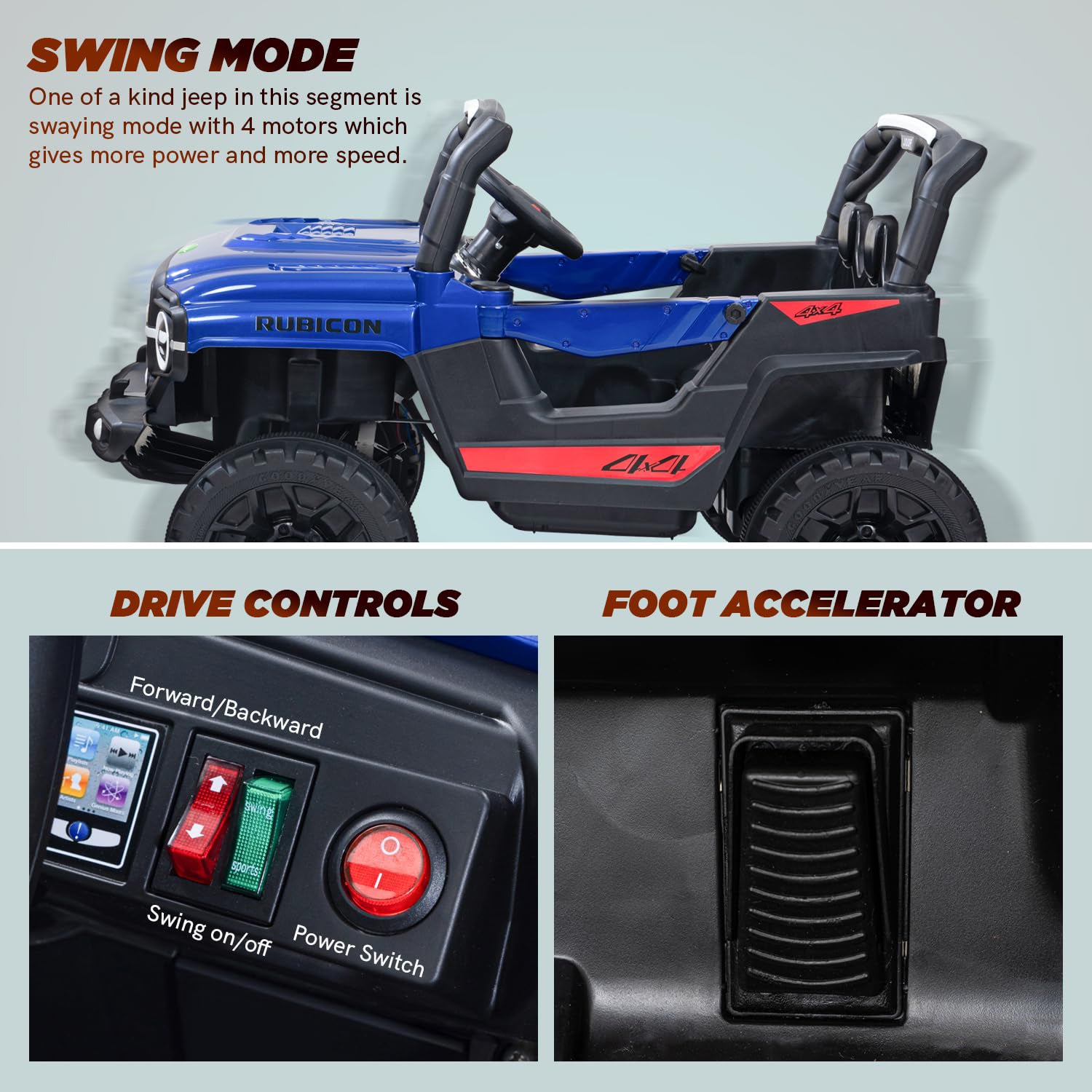 Kids Dual Driving mode Battery Operated Ride On Jeep For 1 - 7 Year Boys & Girls Kids Dual Driving mode Battery Operated Ride On Jeep For 1 - 7 Year Boys & Girls